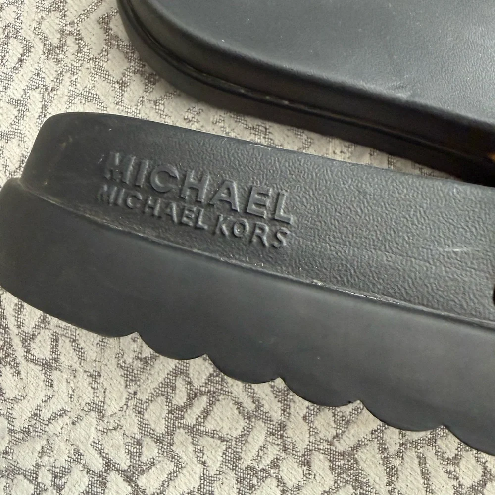 MICHAEL Michael Kors Sabine Animal Print Calf Hair Slide Sandals